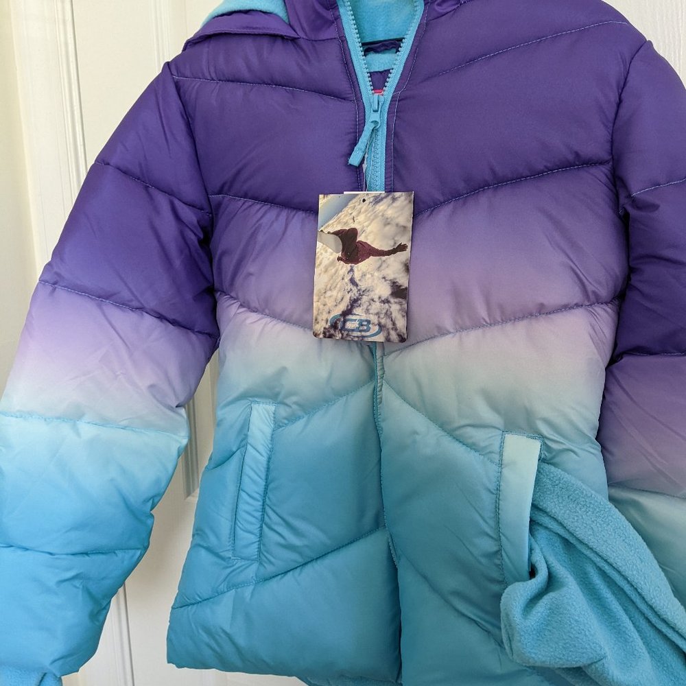 CB Sports Hooded Arctic Weather Protection Coat Age:10-12 Blue/Purple Ombre